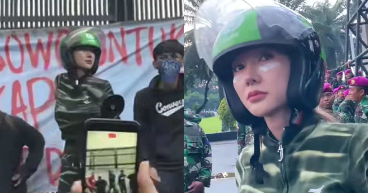 Aksi Lucinta Luna Ikut Demo, Orasi di Depan Massa