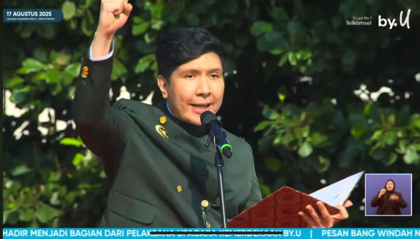 Jadi Pembina Upacara HUT ke-80 RI, Begini Pesan Nasionalisme Windah Basudara