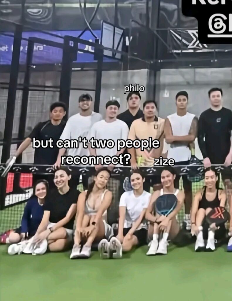 Zize ketahuan main padel dengan mantannya, Philo (Foto: TikTok/allaboutgossip62)
