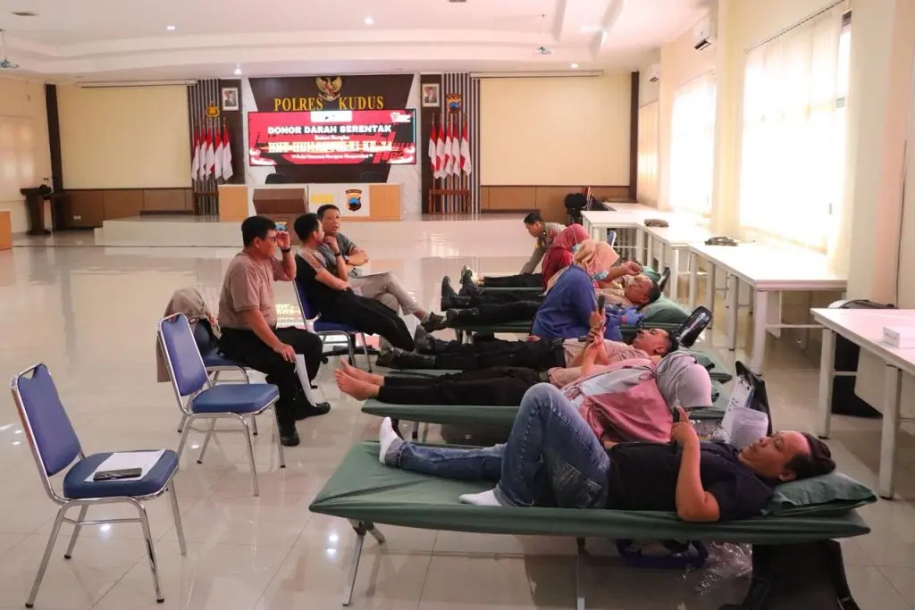 Setetes Darah, Harapan Nyawa: Polres Kudus Tunjukkan Empati Sosial di Hari Ulang Tahun Humas Polri