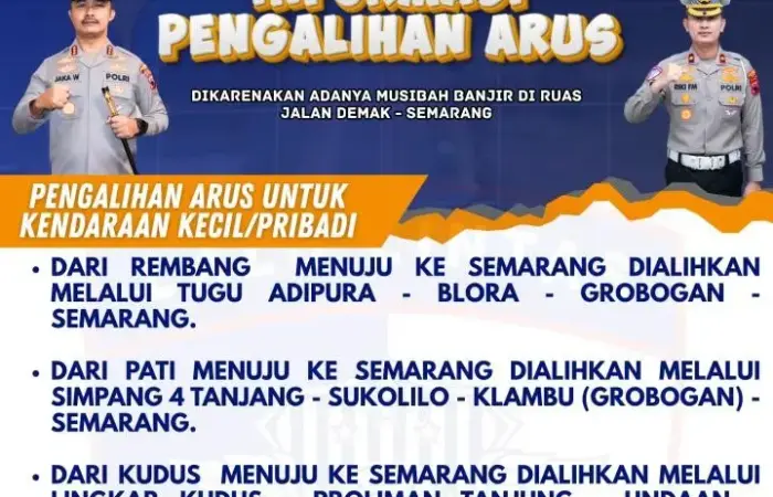 Jalur Utama Demak-Semarang Lumpuh Diterjang Banjir, Polresta Pati Umumkan Pengalihan Arus Drastis!