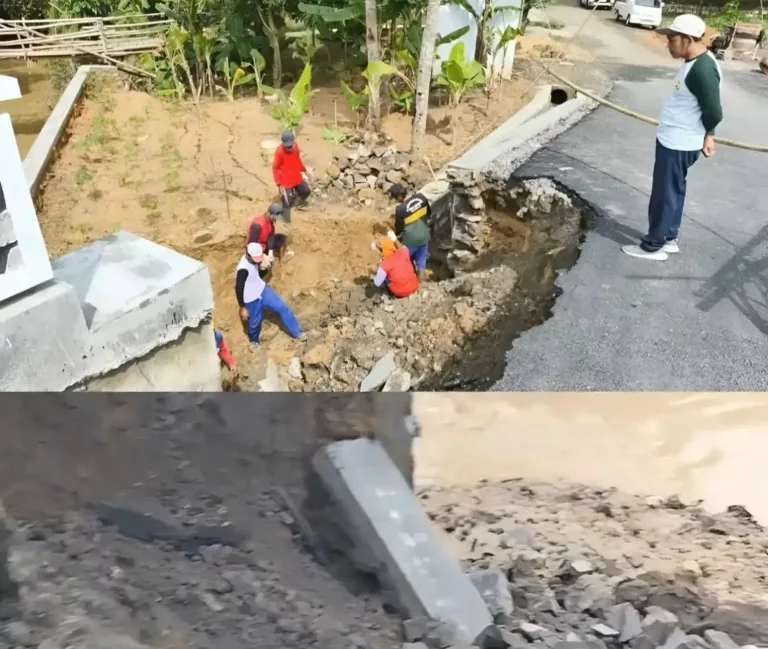 Talud Jembatan Desa Pelemgede Pati Ambrol, DPUTR Pastikan Struktur Utama Tetap Aman