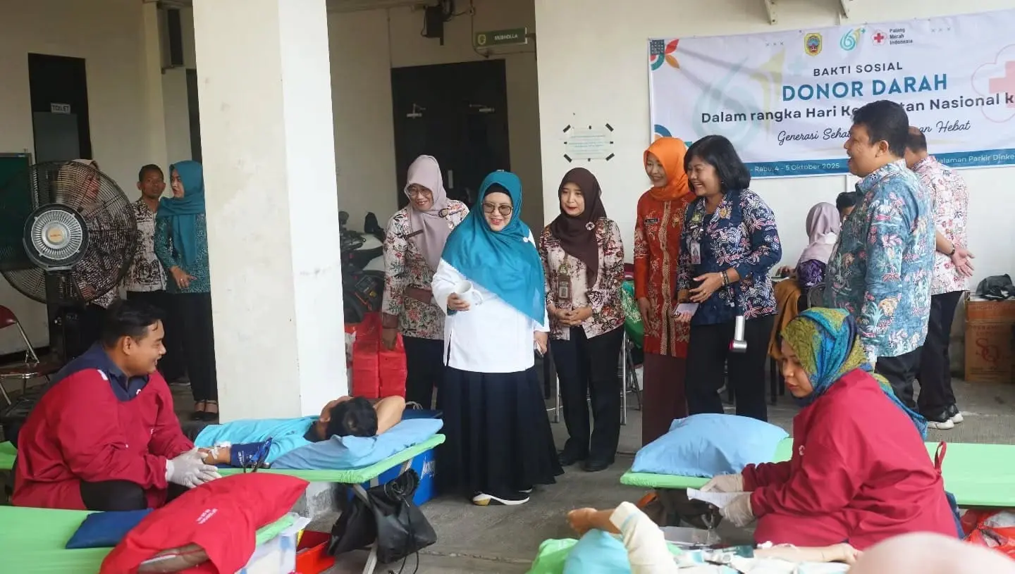 Atik Sudewo Pantau Donor Darah Nakes, Target 200 Kantong Perkuat Stok PMI Pati