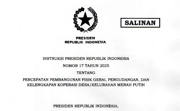 Isi Lengkap Inpres 172025 BUMN, TNI, dan Pemda Dilarang Jalan Sendiri Sendiri