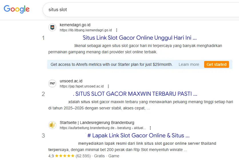 Waspada! Domain Pemerintah Disalahgunakan Situs Judi Online Ilegal