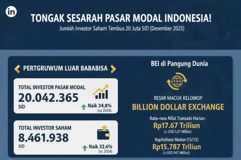 Investor Pasar Modal Tembus 20 Juta Bei Masuk Elite Bursa Dunia!