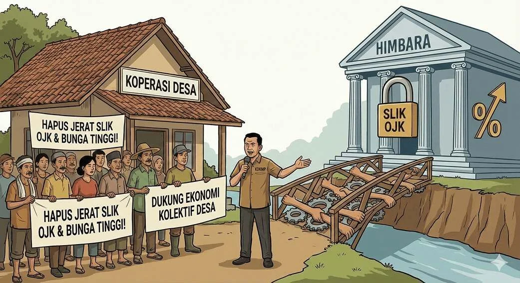 Ilustrasi berita: Momok SLIK OJK Hambat Rakyat, KDKMP Tagih Keberpihakan Bank BUMN - Sawila.id
