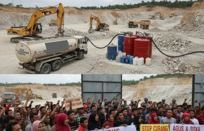 Tambang Agus dan Siska di Tuban Diduga Pakai Solar Subsidi
