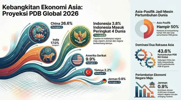 Daftar 10 Negara Penyumbang PDB Dunia 2026 Indonesia Ungguli Jerman