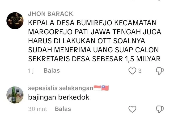 Dugaan Suap Sekdes Bumirejo Rp1,5 Miliar: Warga Desak KPK Turun Tangan