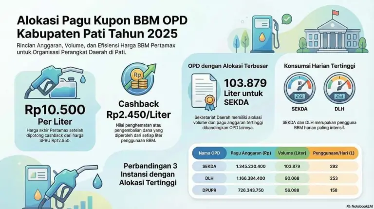 Menghitung Jumlah Kupon BBM OPD Pati yang Ditukar ke Uang Tunai