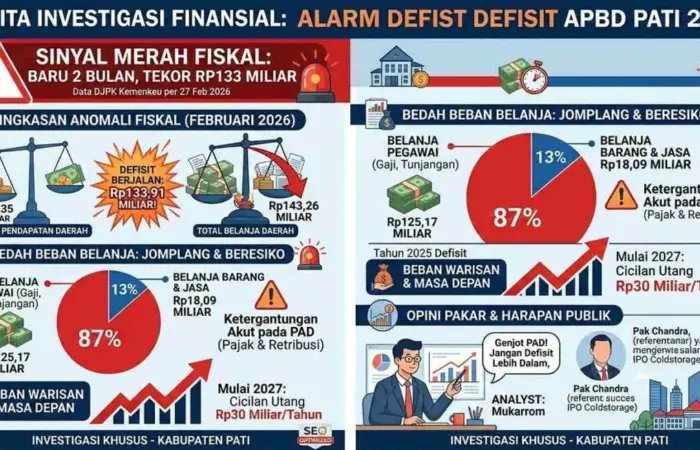 Anomali Fiskal Pati Dalam 2 Bulan: Belanja Rp143 M, Pendapatan Cuma Rp9 M