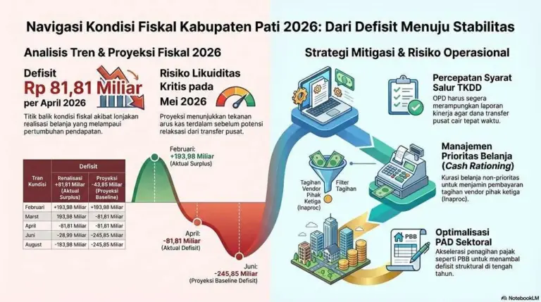 Waspada Likuiditas, Per 23 April APBD Pati Catat Defisit Rp81,8 Miliar
