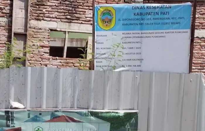 Kontraktor Sidoarjo Diduga Kehabisan Dana di Proyek Puskesmas Juwana