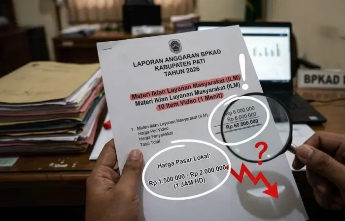 Aroma Mark-Up Anggaran Video Iklan 1 Menit di BPKAD Pati Senilai Rp60 Juta