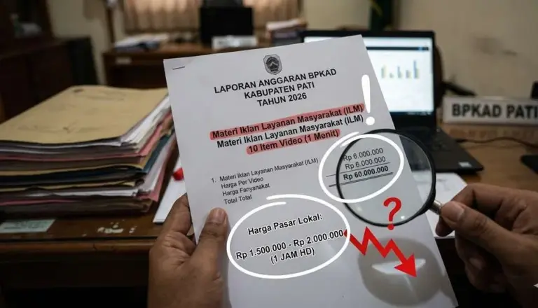 Aroma Mark-Up Anggaran Video Iklan 1 Menit di BPKAD Pati Senilai Rp60 Juta
