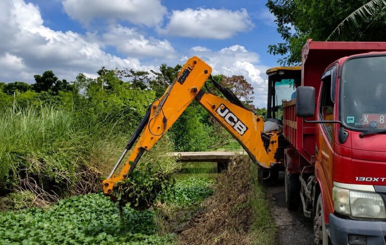 Eceng Gondok Sumbat Sungai Selok Bakaran Wetan, DPUTR Pati Turun Tangan