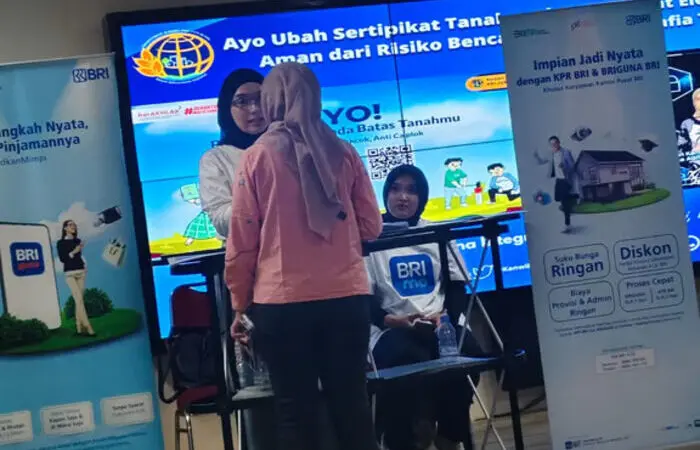 BRI Sudirman Semanggi Gelar Olahraga Bersama dan Sosialisasi BRIGuna Karya di Lingkungan BPN