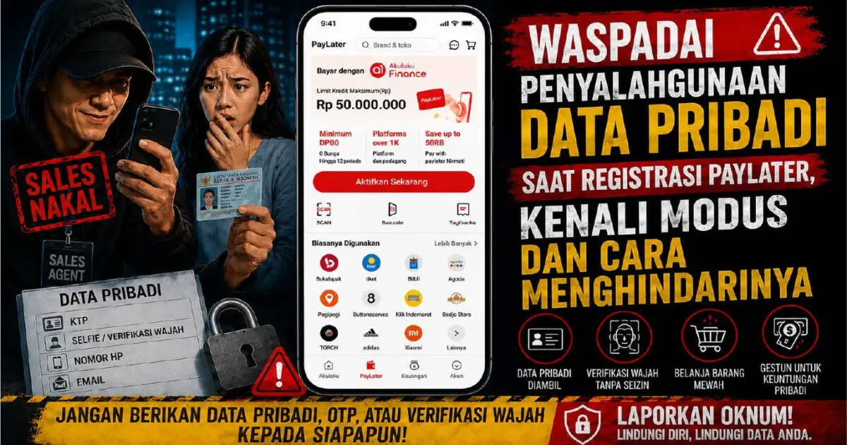 Waspadai Penyalahgunaan Data Pribadi saat Registrasi Paylater