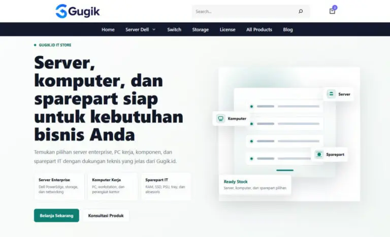 Gugik.id Menjadi Mitra Terpercaya Pengadaan Sparepart IT dan Server di Indonesia