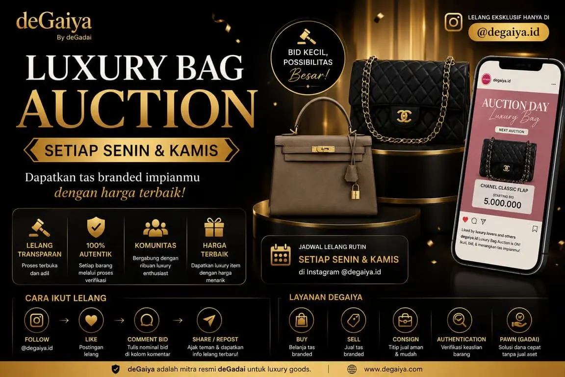 Ingin Punya Tas Branded dengan Harga Lebih Terjangkau Coba Ikuti Luxury Bag Auction deGaiya Setiap Senin dan Kamis (2)