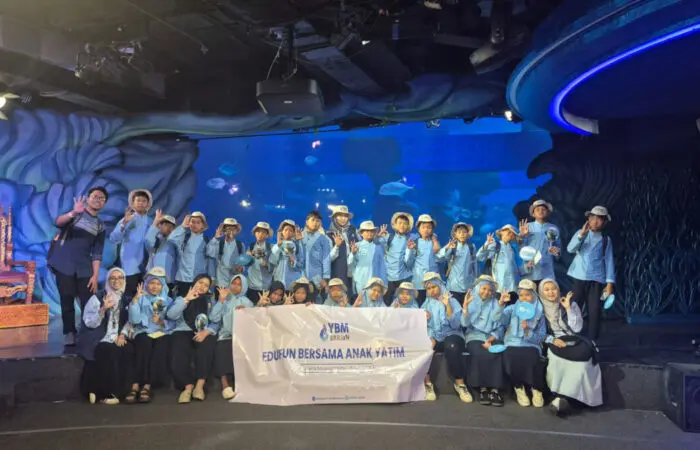 Tebar Kebahagiaan di Bulan Muharam, YBM BRI RO Jakarta 1 Ajak Anak Yatim Belajar dan Berwisata Edukatif di Jakarta Aquarium Safari