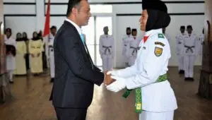 60 Paskibraka Boyolali Dikukuhkan, Bupati Pesan Jaga Kekompakan dan Nama Baik