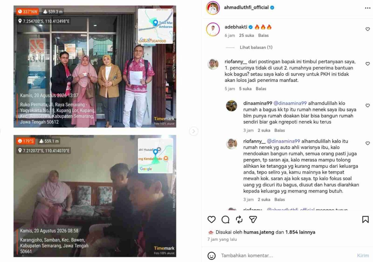 Curhat PKH Tak Cair Lewat Instagram Ahmad Luthfi, Respons Cepat Gubernur Jateng Bikin Netizen Kagum