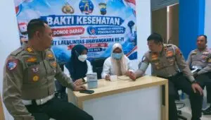 Hari Lalu Lintas Bhayangkara, Polisi Pati Gelar Donor Darah dan Pengobatan Gratis