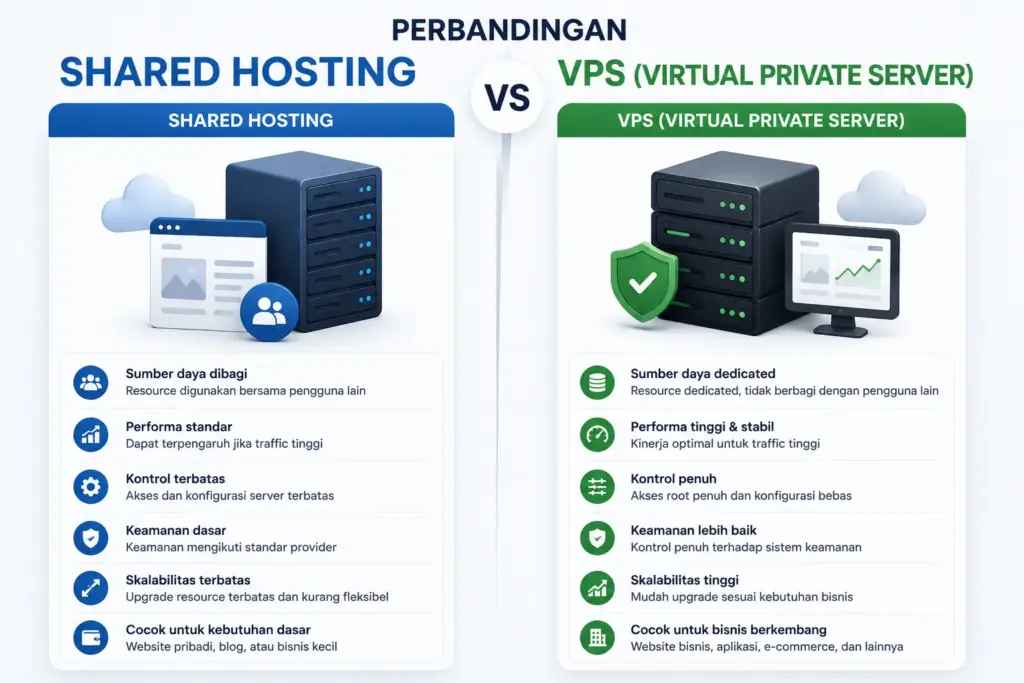 Perbandingan Harga VPS vs Shared Hosting