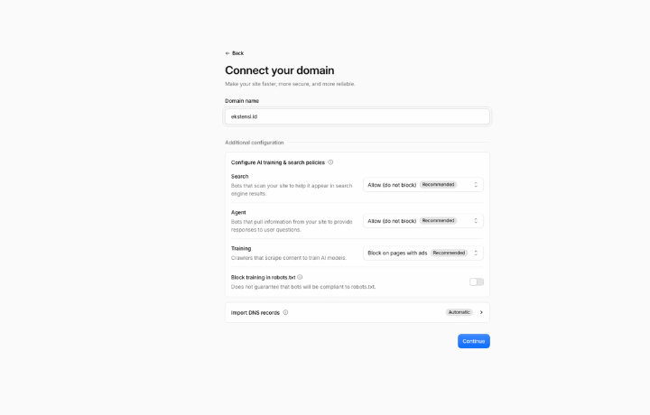 Tambahkan Domain ke Akun Cloudflare