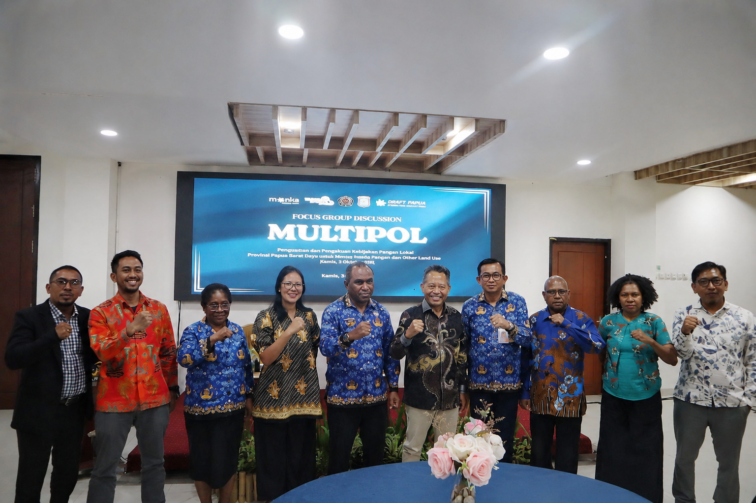 Multipol Papua Barat Daya Gelar FGD 1 dan Sepakati 3 Skenario, 15 Kebijakan, dan 16 Aksi Konkret untuk Pangan Lokal dan Mitigasi Iklim