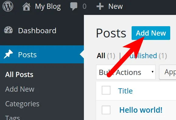 Bagian Penting di Dashboard WordPress