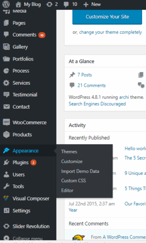 Mengatur Tampilan Awal WordPress