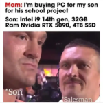 meme anak minta PC untuk tugas sekolah