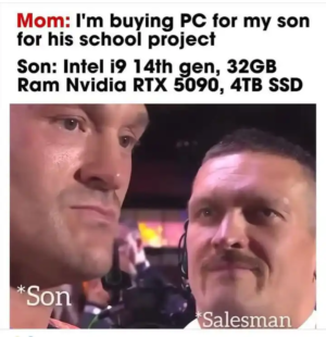 meme anak minta PC untuk tugas sekolah