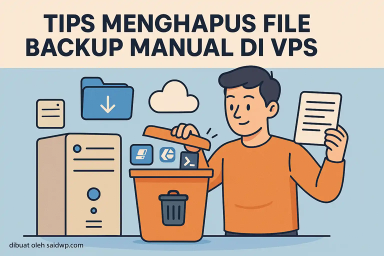 menghapus file backup manual di VPS