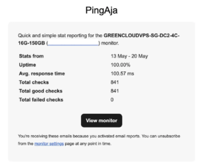 monitoring server dengan PingAja