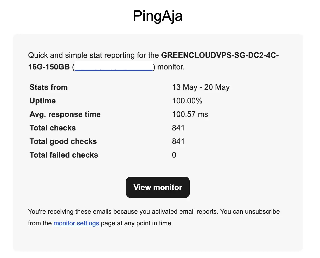 monitoring server dengan PingAja