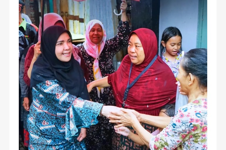 Wali Kota Eva Tinjau Lampung Lokasi Terdampak Banjir