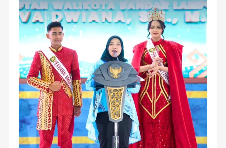Wali Kota Eva Hadiri Grand Final Muli Mekhanai Bandar Lampung 2025