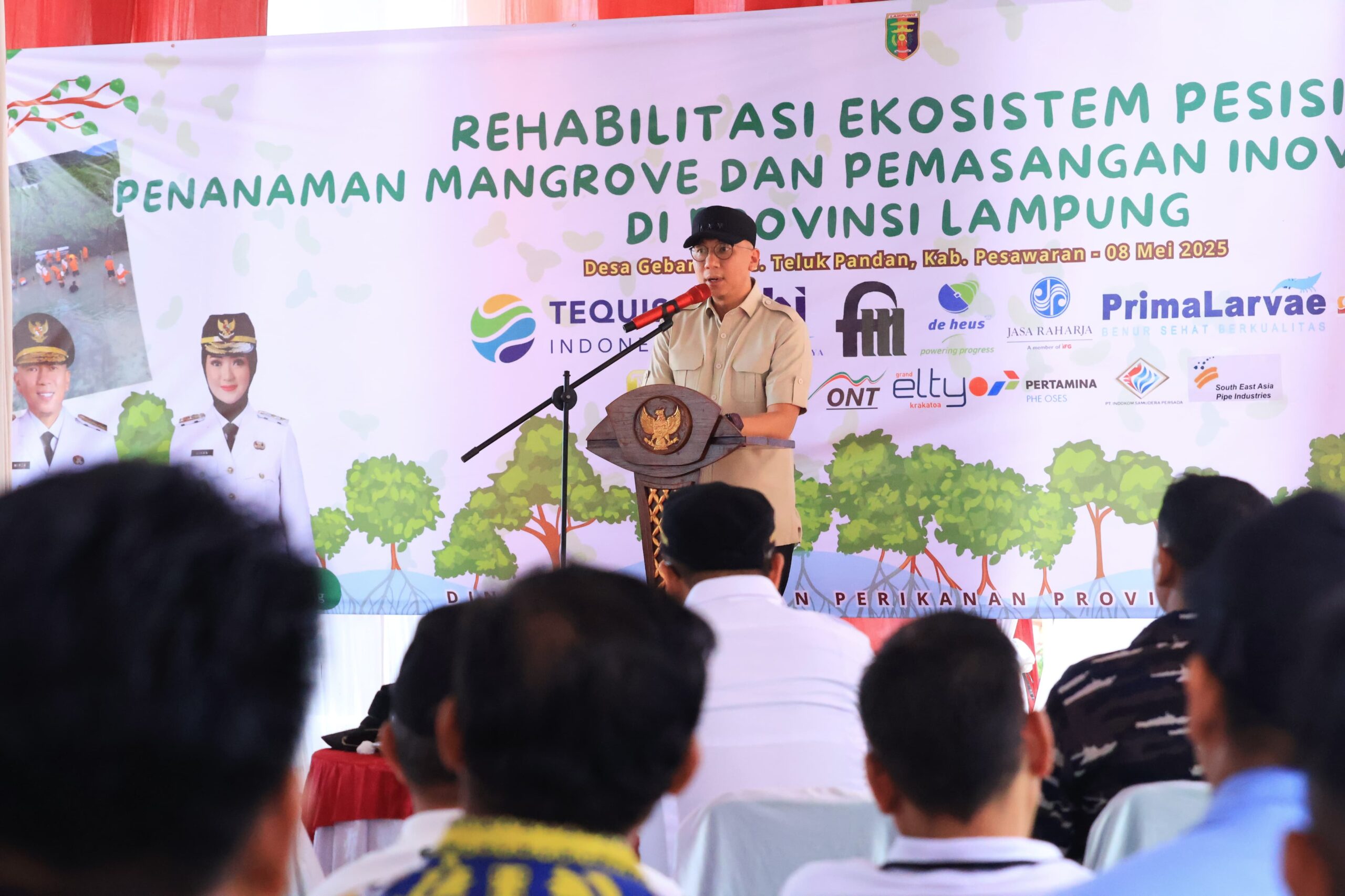 Gubernur Lampung Tanam Mangrove dan Tinjau Inovasi Appostrap di Pesawaran