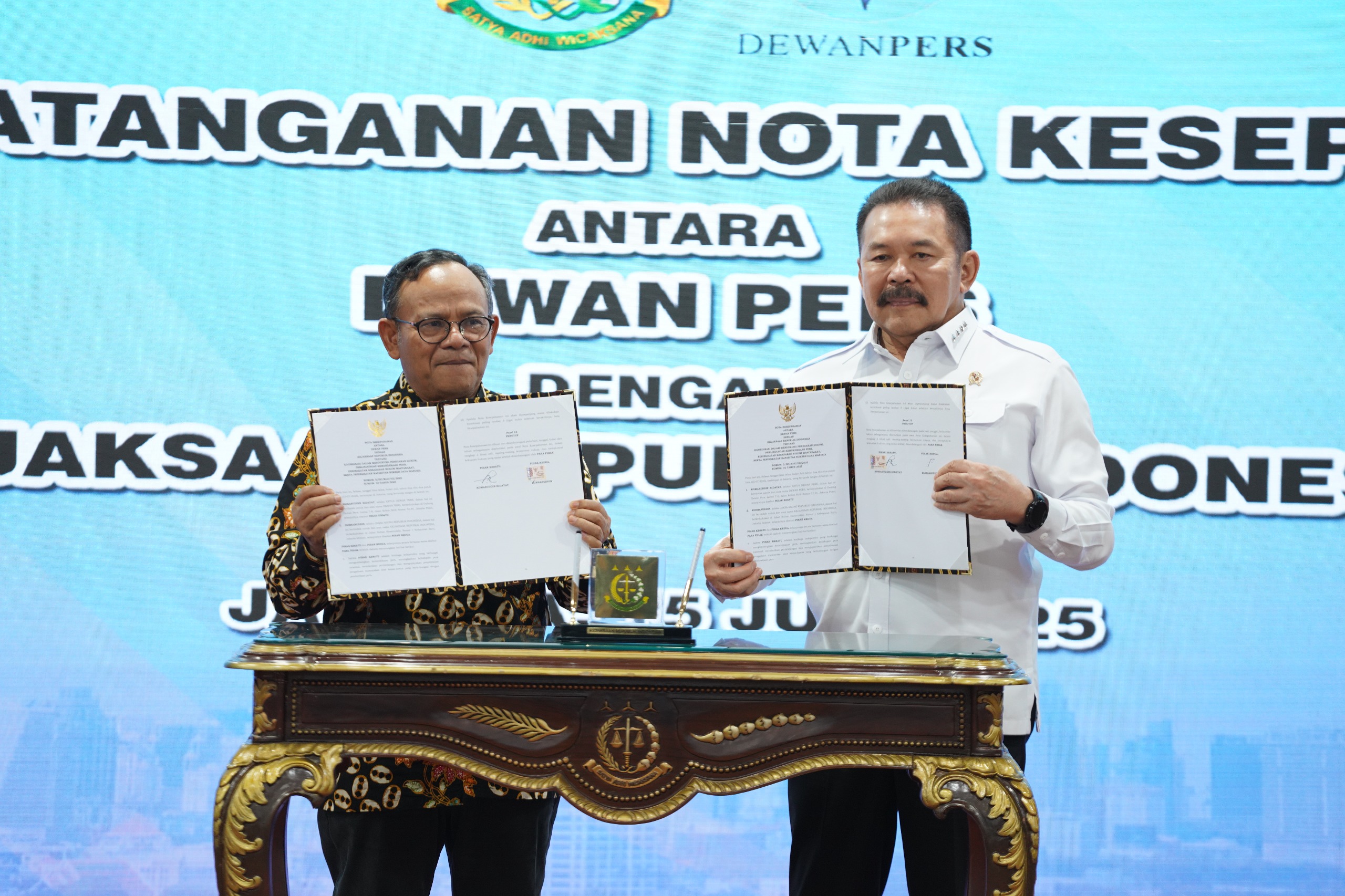 Dewan Pers dan Kejagung Kolaborasi Penegakan Hukum dan Menjaga Kemerdekaan Pers