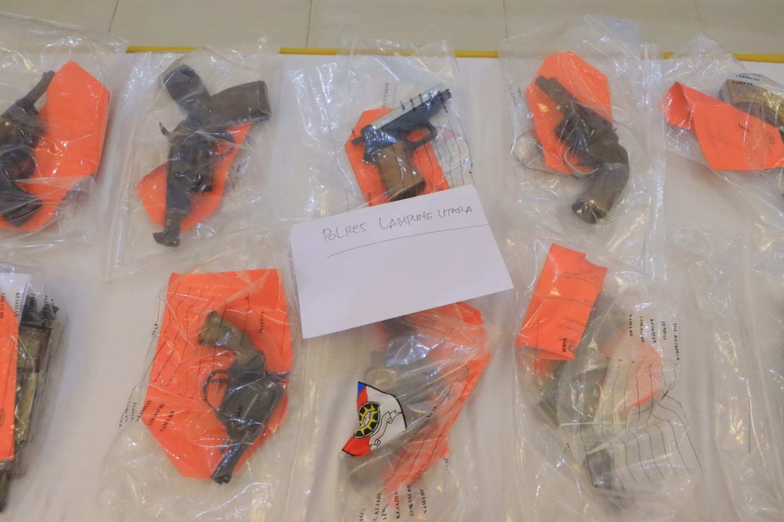 Polda Lampung Musnahkan 50 Senpira Hasil Operasi Sikat Krakatau 2025