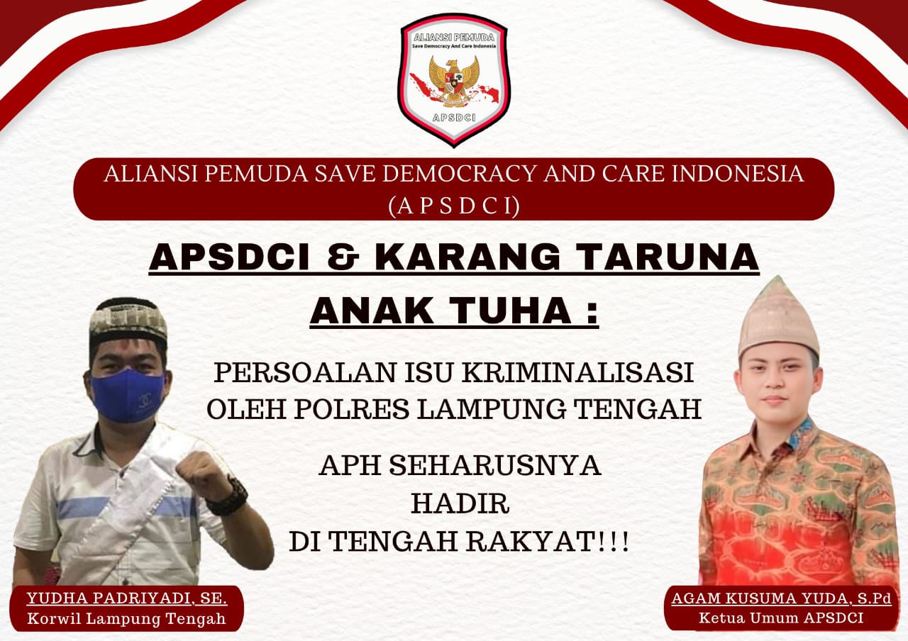 APSDCI Kritik Polres Lampung Tengah: Jangan Kriminalisasi Rakyat Kecil
