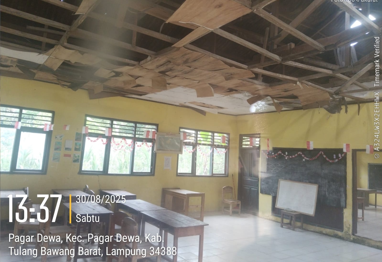 Kondisi Gedung SDN 02 Pagar Dewa Tubaba Memprihatinkan, Keselamatan Murid Terancam