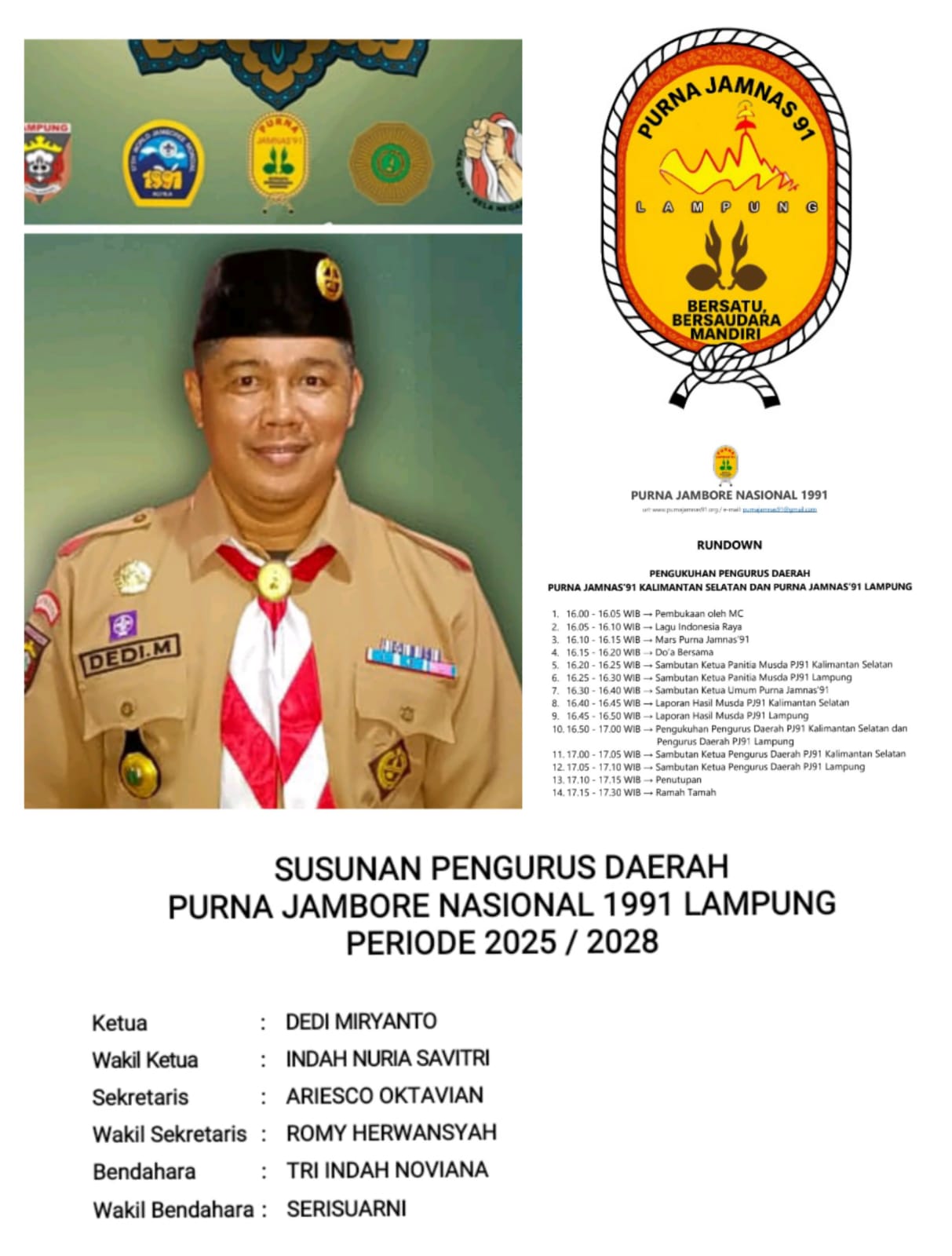 Pengurus PJN91 Lampung Periode 2025-2028 Resmi Dikukuhkan