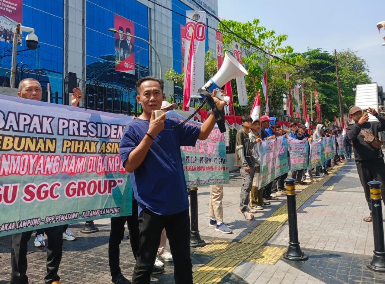 Bertahan di Jakarta, Massa Triga Lampung Desak Presiden Prabowo Copot Nusron Wahid dan Ukur Ulang HGU PT SGC