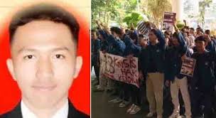 Tiga Bulan Berlalu Kasus Kamatian Mahasiswa Unila Pratama Wijaya Tunggu Hasil Ekshumasi Forensik