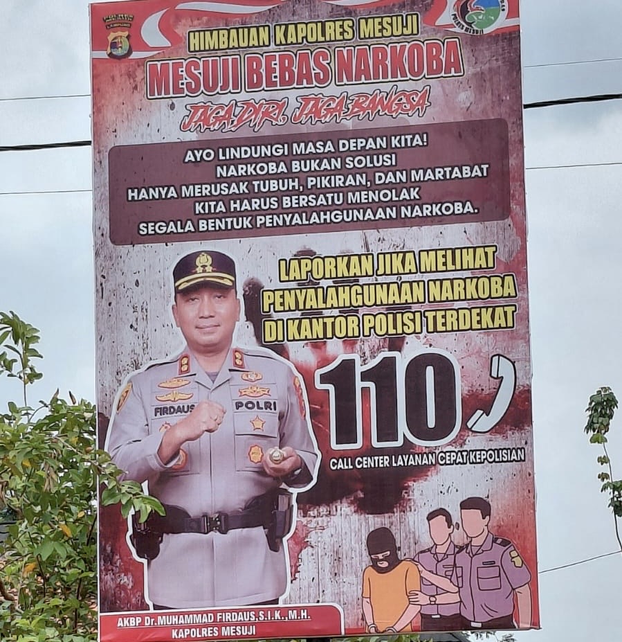Oknum Wartawan Paksa Kades Se Kabupaten Mesuji Beli Banner Kapolres Dengan Pesan Anti Narkoba?